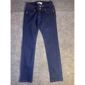 Cutie Jeans Women's 30 Blue‎ Denim Stretch Contrast Stitch Skinny Leg Belt Loops
